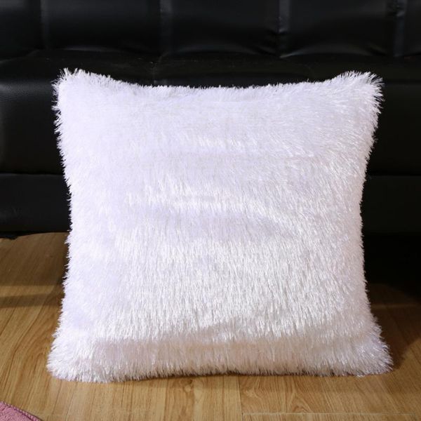 

pillow case lush cushion cover home decor covers living room bedroom sofa decorative pillowcase 43x43cm shaggy fluffy