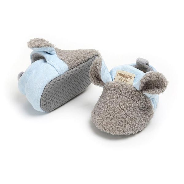 

first walkers lxa-autumn winter baby shoes born cute little sheep stitching soft bottom non-slip toddler