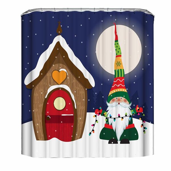 

shower curtains christmas decoration 2022 curtain for bathroom santa claus