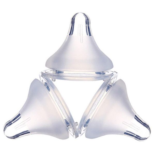 

sizes circular hole teat silicone wide mouth nipple matte thick infant baby kids teether care milk feeding bottle pacifier pacifiers#