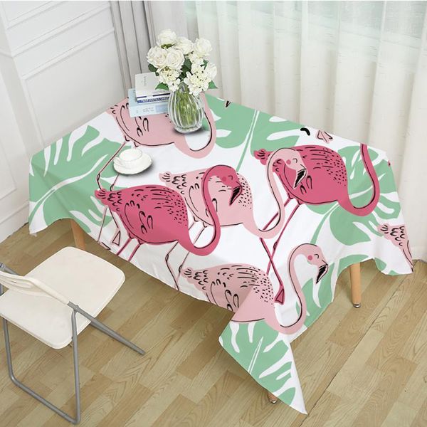 

table cloth 55 * square flamingo printed polyester dining cover coffee tablecloths home decoartion fabric