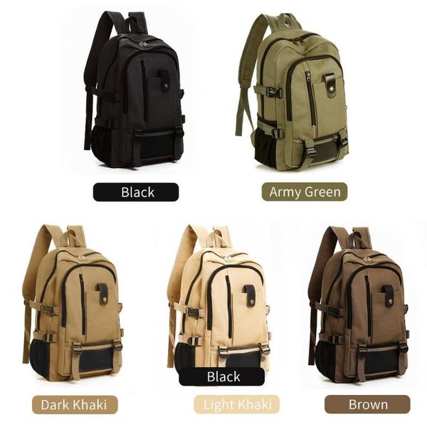 

outdoor bags hiking book bag backpack canvas 5color practical tote business men sporting travel durable
