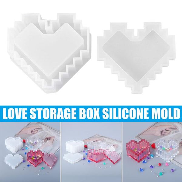 

craft tools silicone storage box mold for heart resin shaped diy molds k888