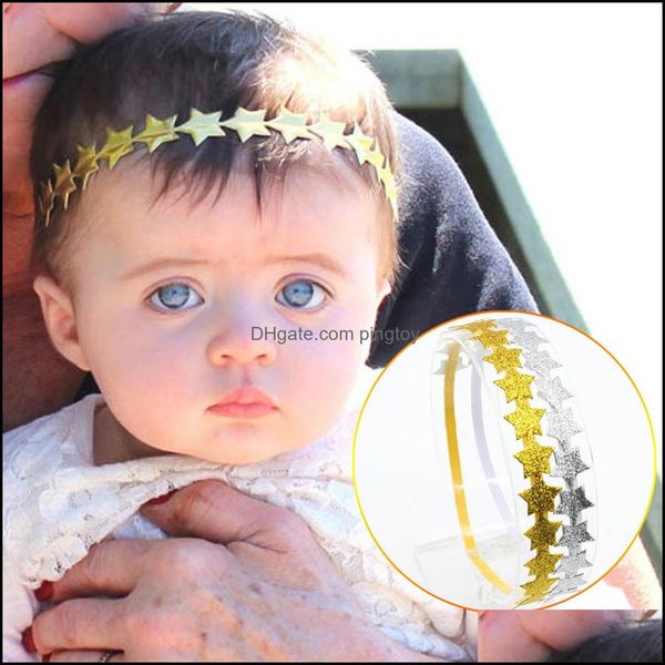 

baby, & maternityinfant fashion glitter star headband kids stretchable hairband girls hair aessories drop delivery 2021 zutkk, Slivery;white