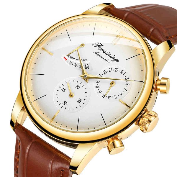 

montre femme 2021 new watches men mechanical luxury brand forsining good quality business automatic polshorlogies, Slivery;brown