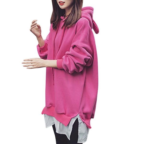

women's hoodies & sweatshirts 2021 fashion women ear hooded long sleeve oversize casual hoodie pullover loose jumper for ladies plus si, Black