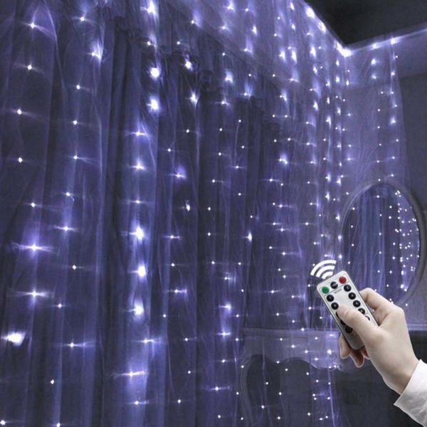 

strings 3m christmas fairy lights garland led curtain string backdrop wall lamp with remote control hom wedding xmas party