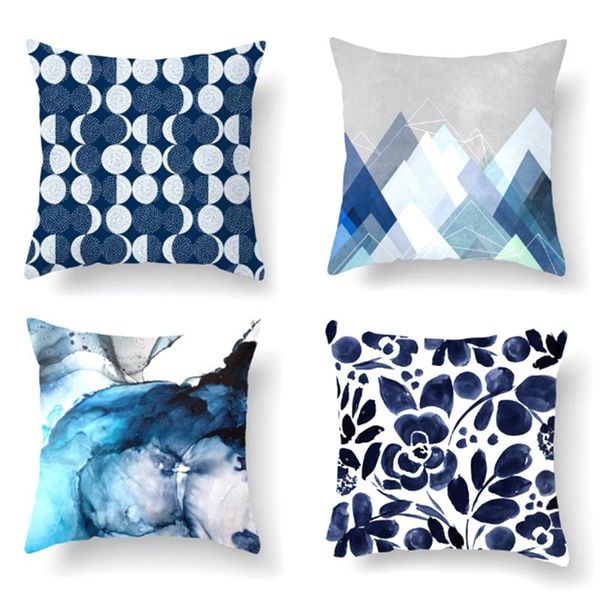 

pillow case beach forest abstract cushion covers home/office sofa waist pillowcase