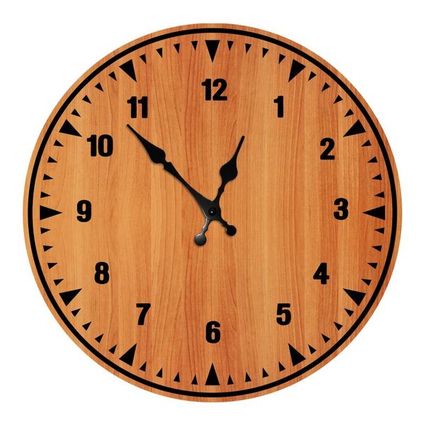 

wall clocks nordic simple retro wooden clock for living room home decor solid wood design hanging silent quartz