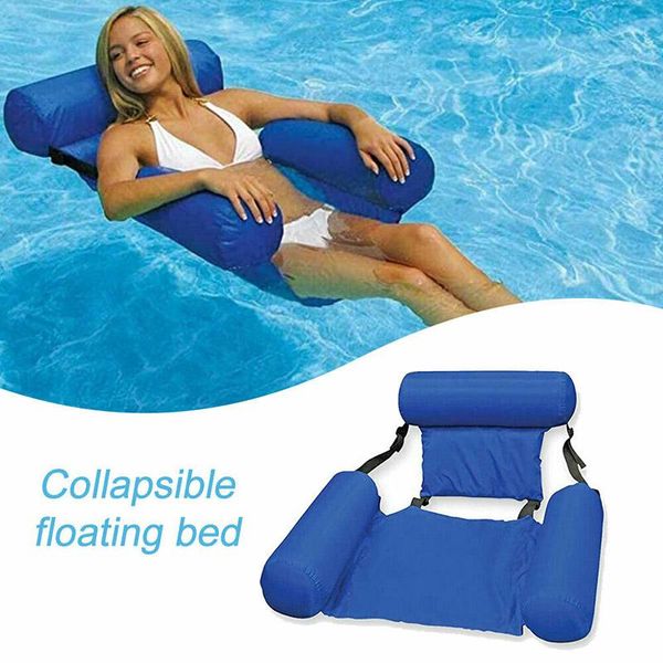 Lagermöbel Floating Bett Garten Außenpool Stuhl Faltbare Sitze Stühle Aufblasbare Lounge für Erwachsene Sommer