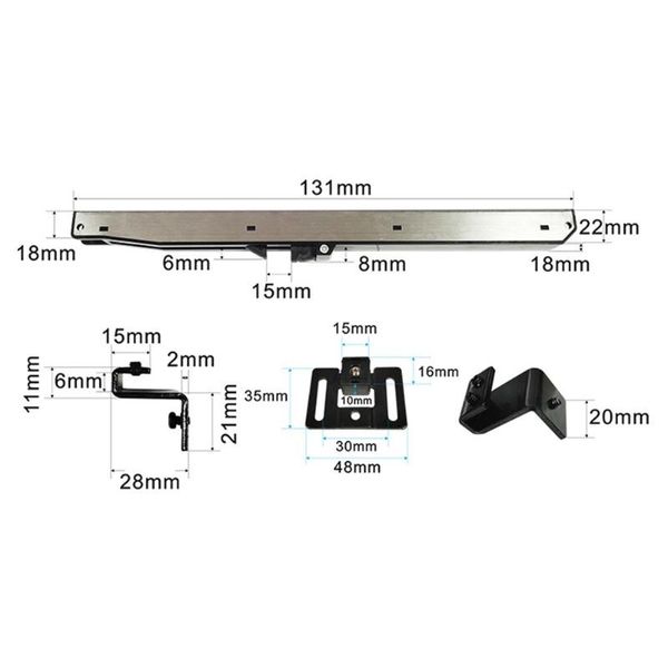 

craft tools 2pc silver door slide damper soft close mechanism for sliding barn guide rail wood hardware track kit