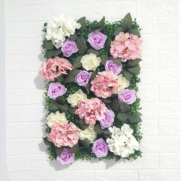 

decorative flowers & wreaths 40x60cm artificial flower wall panel wedding arch background decoration lawn rose hydrangea plant decor green l