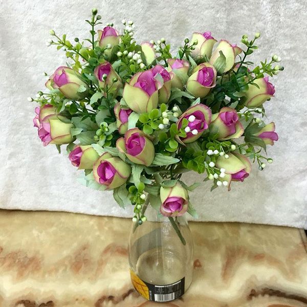 

heads artificial tea roses rose bunch fake half open camellia for wedding home party christmas decorative flowers 2021 & wreaths