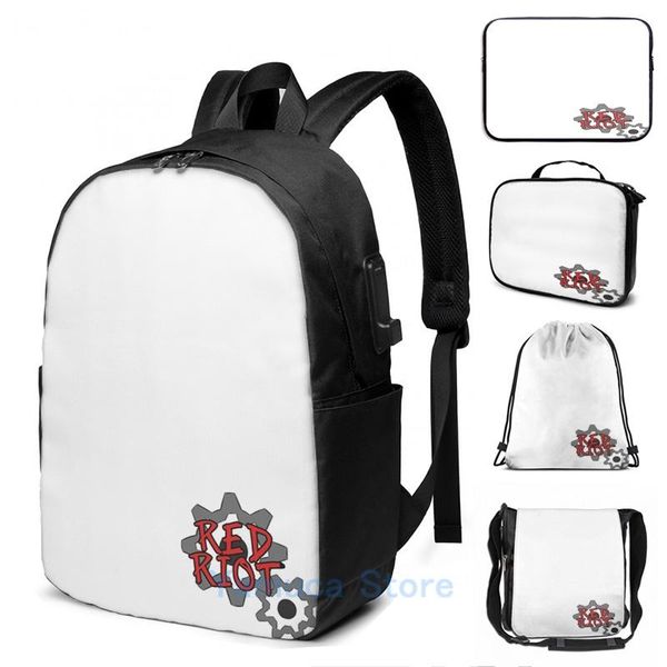 

backpack funny graphic print kirishima eijiro redriot usb charge men school bags women bag travel laptop