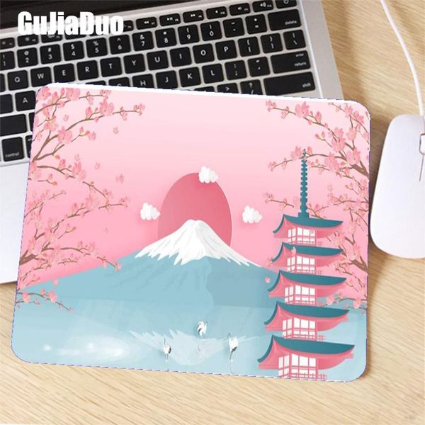 

mouse pads & wrist rests gujiaduo japanese landscape mount fuji cherry blossom small pad lapkeyboards pc gamer accessories kawaii mousep