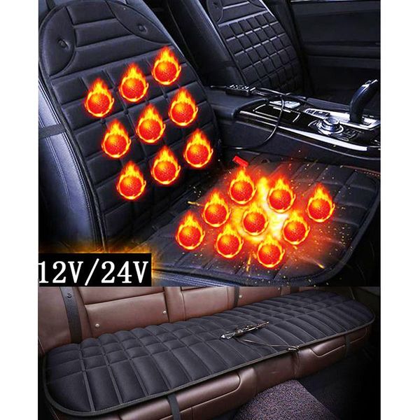 

car seat covers 12v/24v single/double/rear electric heated cushions for winter keep warm heating quality 8 x35