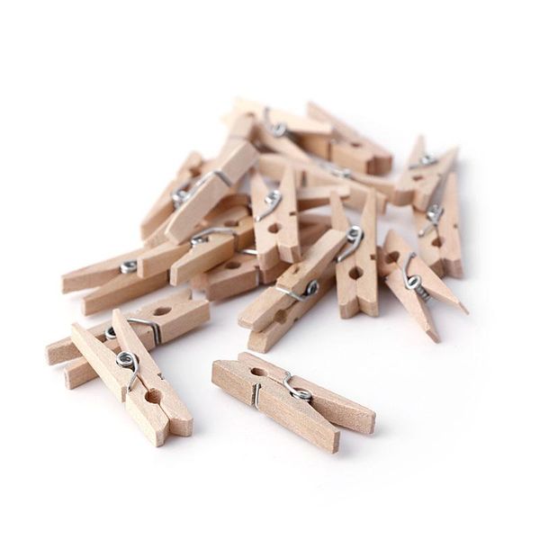 

clothing & wardrobe storage 50pcs 25-72mm natural wooden clothes po paper peg clothespin craft clips