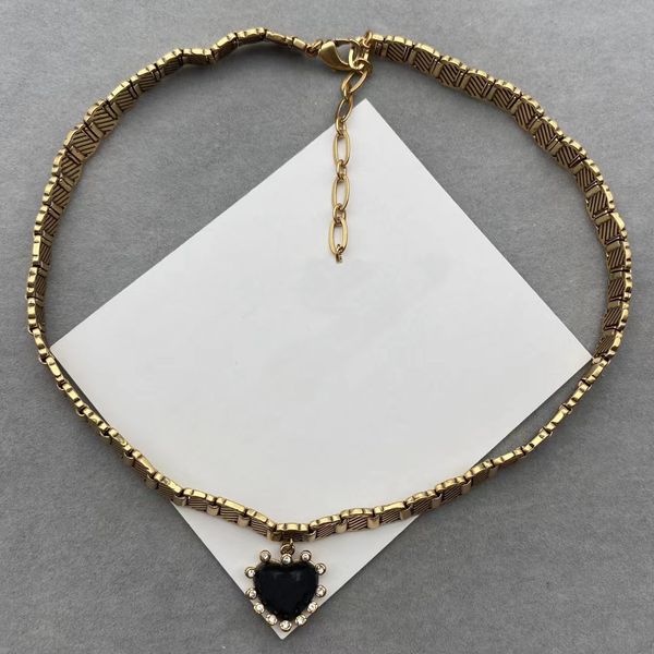 

new fashion black initial choker necklace bijoux chains for lady womens party wedding lovers gift jewelry with box nrj, Golden;silver