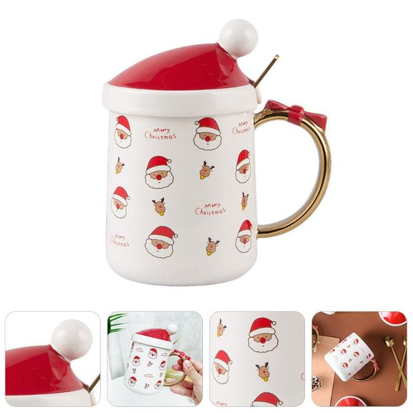

mugs 1 set christmas coffee mug ceramic beer tea cup xmas water with spoon