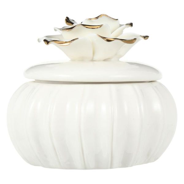 

storage bottles & jars 1pc rose design jewelry box ceramics container
