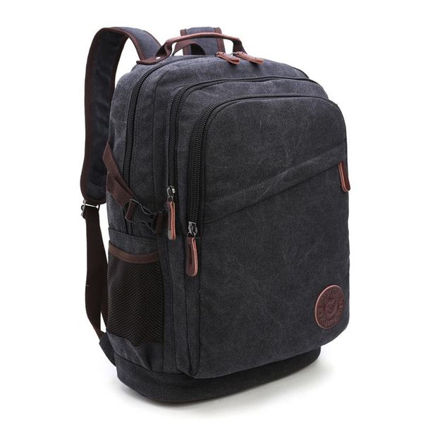 

backpack canvas vintage for school hiking travel casual bookbag men women laprucksack backpacks