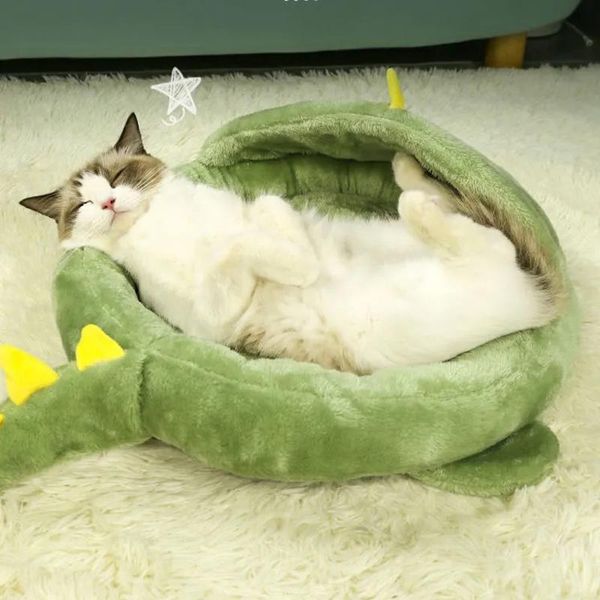 

cat beds & furniture cute warm bed winter pet sleep sofa cozy kitten house soft dog nest mat washable cave for cats supplies