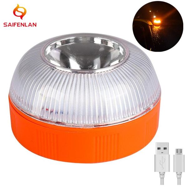 

emergency lights light v16 car roadside safety flares beacon rechargeable magnetic induction strobe 18650 work lamp
