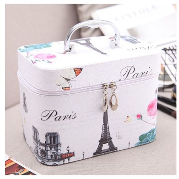 

korean bag pu multifunctional portable lovely cosmetic box travel cosmetic bag toolbox