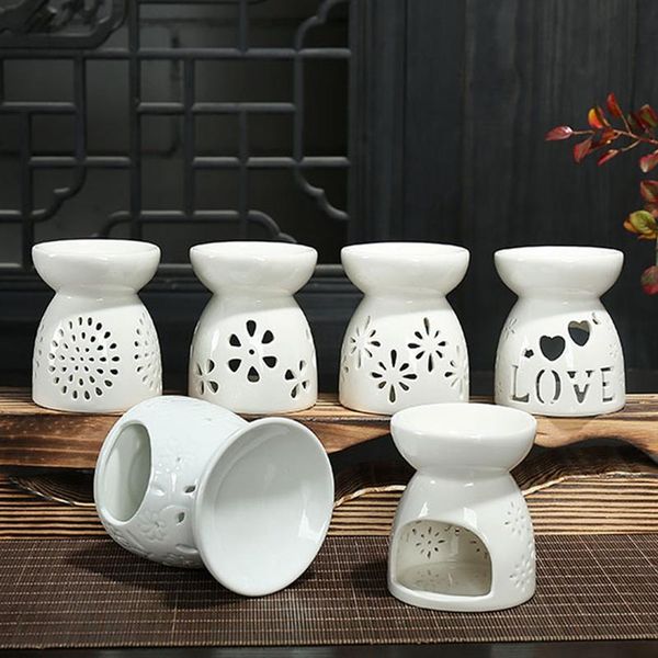 

fragrance lamps night lamp ceramic essence oil burner candle incense stove white