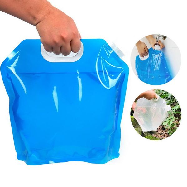 

outdoor water bags foldable portable drinking camp cooking picnic bbq container bag carrier car 5l/10l tank