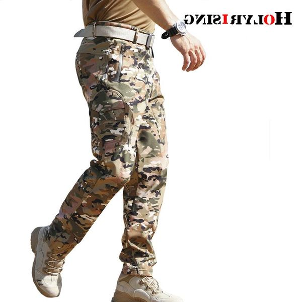 

men's pants tactical cargo men joggers combat army military pant male camo stretch flexible casual sweatpant 19153, Black