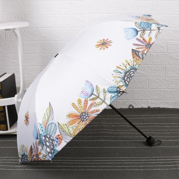 

umbrellas ultralight parasol tri-fold folding princess umbrella 8k sun and uv protection rain dual-purpose