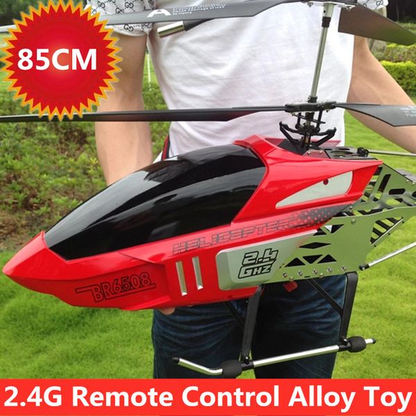 

2.4g 4ch 6 axis flybarless double flexible propeller anti-crash rc helicopter 85cm big size alloy aircraft uav electric toys