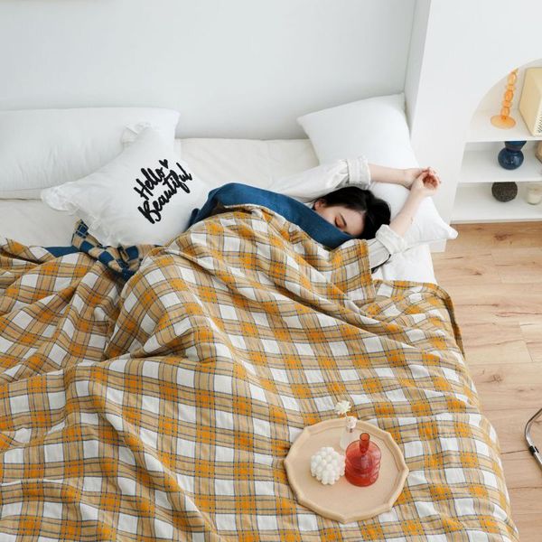 

japanese style five-layer cotton gauze towel blanket dormitory four seasons single double nap blankets