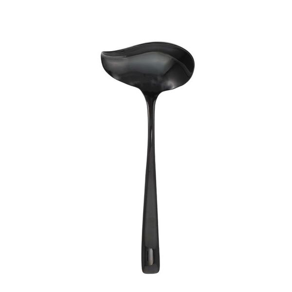 

spoons 1pc useful stainless steel duckbill soup spoon pot (black)