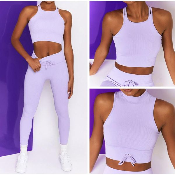 

yoga outfit women's tracksuit seamless long sleeve set 2 piece sports bra high waist leggings fitness suits wear running clothes