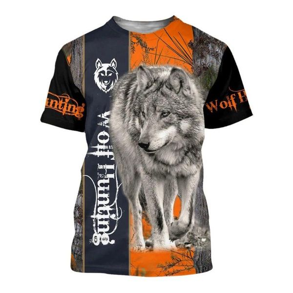 

men's t-shirts wolf hunting 3d printed t shirt men women shirts fashion summer short sleeve casual t-shirt drop, White;black