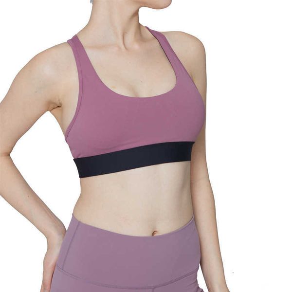 

tracksuits buckle back sports underwear women's high shockproof gathered shape running fitness yoga bra vest, Gray