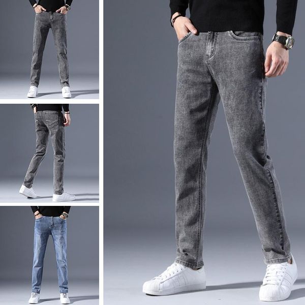 

men's jeans loose japanese casual overalls slim fashion trendy brand pants 2021 autumn and winter, Blue