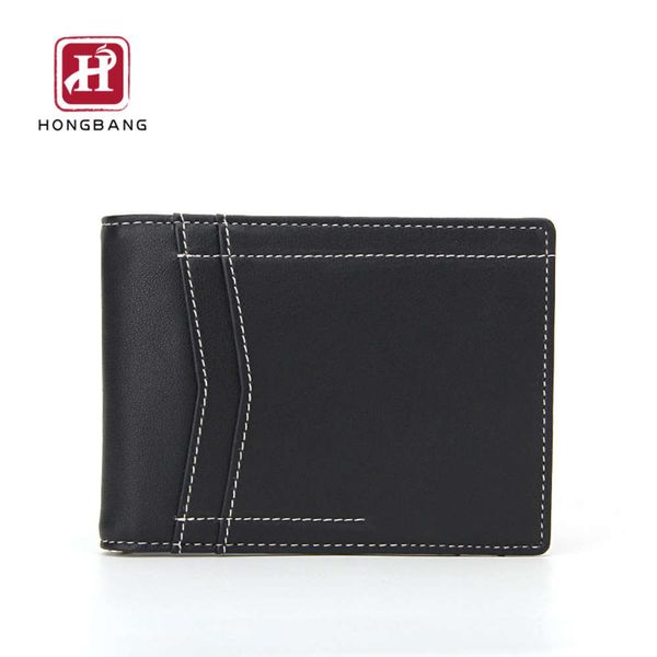 

the wallet wallets leather short dollar printed metal men's wallets, Black