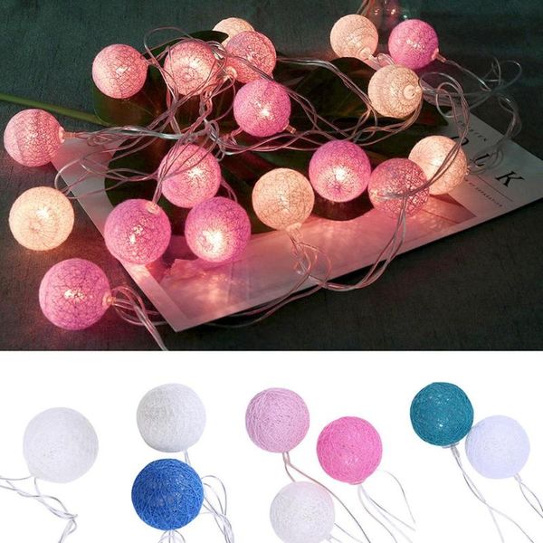 

strings 20led cotton ball fairy string lights wedding holiday decor eu plug for weddings parties ktv bars decorations