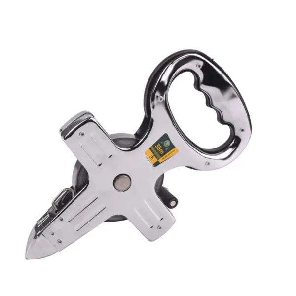 

ring sizers metric thick stainless steel plastic shelf ruler portable 50m hand crank frame rulers digital tape measure - orange 30m