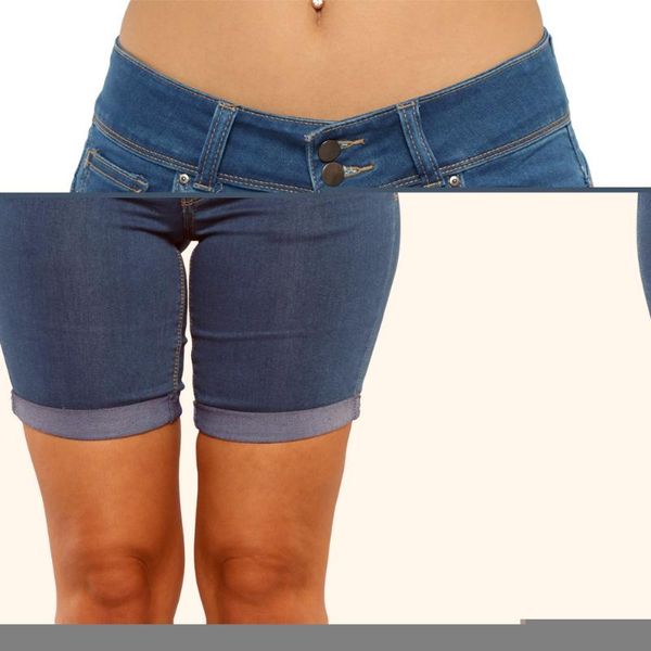 

women's jeans medium waist large size blue slimming straight rolled 786078