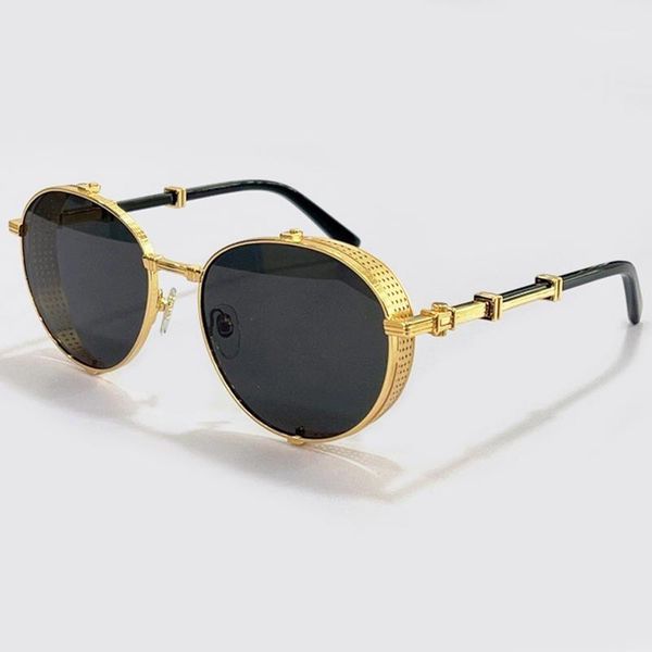 

classic gothic steampunk sunglasses designer men and women retro round metal frame sun glasses uv400, White;black