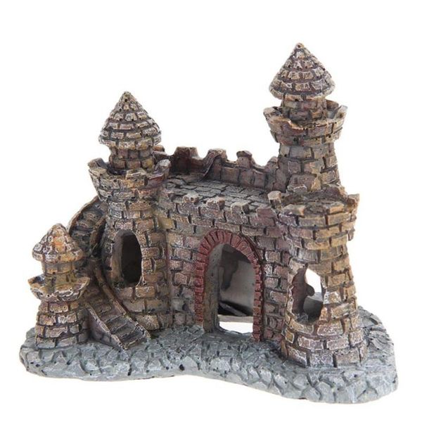 

decorations vintage eco-friendly gift imitated castle desk pet accessories home resin model landscaping aquarium ornament