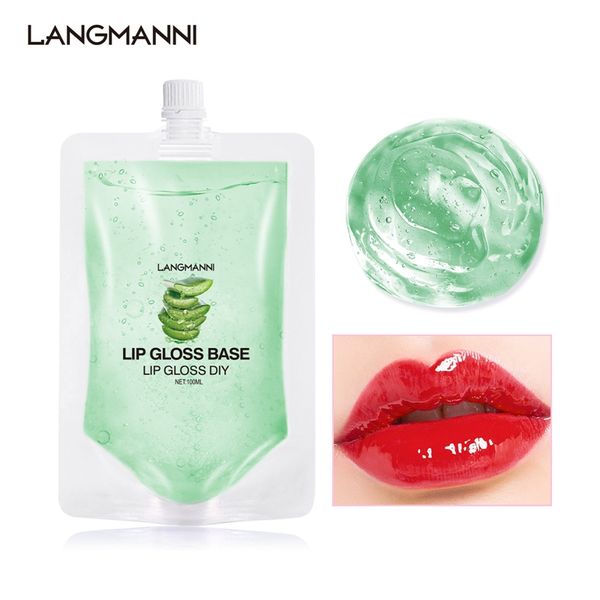 

20/50/80/100ml transparent shimmer lip gloss aloe base oil diy raw material gel for lipgloss handmake liquid lipstick 0838