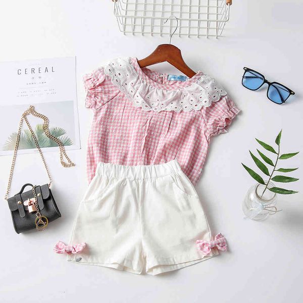 

girl's dresses dress summer kids clothing short 2pcs plaid baby girl clothes girls children suit sbcc, Red;yellow