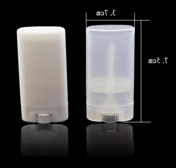 

1000pcs new 15ml clear/white deodorant container lotion bar 15g oval twist tube round lip balm tube wtih lable cost