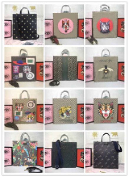 

designer luxury 450950 k5m1t snake print tote bag carre shoulder bag sherry line 2way clutch business bag bee angry cat size:35.5*38*4cm