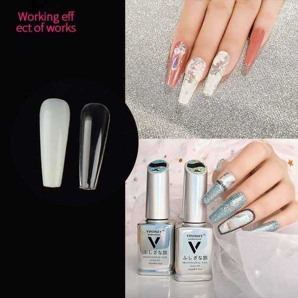 

fake nails 500 pcs/box of ultra-thin seamless half paste full cover nail art tips sturdy storage box1, Red;gold